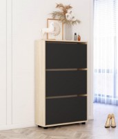 Rafturi pentru pantofi Mobildor-Lux Leo Slim 100x16x125 Oak Sonoma/Anthracite (00013653)