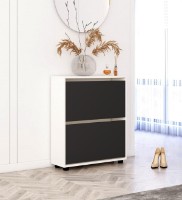 Rafturi pentru pantofi Mobildor-Lux Leo Slim 60x16x86 White/Anthracite (00013588)