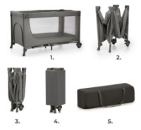 Pătuț pliabil Kinderkraft Joy2 Dark Grey (KLJOY02DGR00000) imaginea #4 — magazin online Desire.md