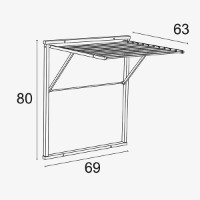 Сушилка для белья Arredamenti Kledy White фото №2 — интернет-магазин Desire.md