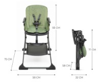 Стульчик для кормления Kinderkraft Foldee Green (KHFOLD00GRE0000) фото №4 — интернет-магазин Desire.md