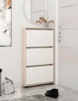 Rafturi pentru pantofi Mobildor-Lux Leo Slim 90x16x125 Oak Sonoma/White (10008559)