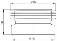 Отвод для унитаза Alcaplast A99 D110 (3823) фото №2 — интернет-магазин Desire.md