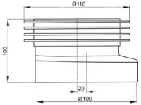 Отвод для унитаза Alcaplast A990 D110 (3824) фото №2 — интернет-магазин Desire.md