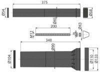 Комплект принадлежностей к унитазу с удлиненными деталями для людей с ограниченной физической активностью Alcaplast M9000 (82614) фото №2 — интернет-магазин Desire.md