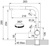 Baterie bucătărie Franke Lina L Extractibil Avena (115.0728.489) imaginea #2 — magazin online Desire.md