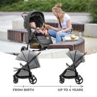 Коляска Kinderkraft Grande Plus Grey (KSGRAN00GRY0000) фото №2 — интернет-магазин Desire.md