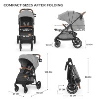 Коляска Kinderkraft Grande Plus Grey (KSGRAN00GRY0000) фото №3 — интернет-магазин Desire.md