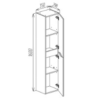 Dulap baie Bayro Elara 350x1600 (122197) imaginea #5 — magazin online Desire.md