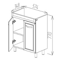 Dulap pentru lavoar Bayro Allure Neon 600 (121113) imaginea #5 — magazin online Desire.md