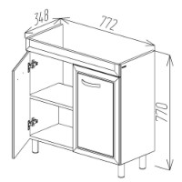 Dulap pentru lavoar Bayro Allure Neon 800 (121114) imaginea #4 — magazin online Desire.md