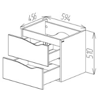 Dulap pentru lavoar Bayro Altis Allegro 600 (122474) imaginea #4 — magazin online Desire.md