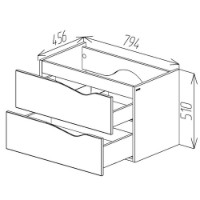 Dulap pentru lavoar Bayro Altis Allegro 800 (122475) imaginea #3 — magazin online Desire.md