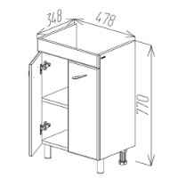 Dulap pentru lavoar Bayro Dalas Neon 500 (122477) imaginea #4 — magazin online Desire.md