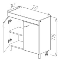 Dulap pentru lavoar Bayro Dalas Neon 800 (122479) imaginea #6 — magazin online Desire.md