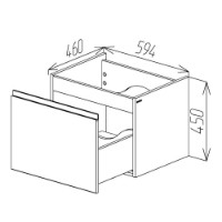 Dulap pentru lavoar Bayro Formal Allegro 600 (117654) imaginea #4 — magazin online Desire.md