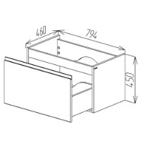 Dulap pentru lavoar Bayro Formal Allegro 800 (117656) imaginea #4 — magazin online Desire.md