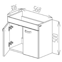 Dulap pentru lavoar Bayro Larra Isik 600 (122485) imaginea #6 — magazin online Desire.md