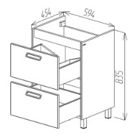 Dulap pentru lavoar Bayro Montana Allegro 600 (120828) imaginea #5 — magazin online Desire.md