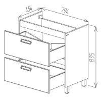 Dulap pentru lavoar Bayro Montana Allegro 800 (120829) imaginea #6 — magazin online Desire.md