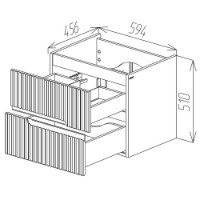 Dulap pentru lavoar Bayro Santos Allegro 600 (122329) imaginea #4 — magazin online Desire.md