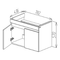 Dulap pentru lavoar Bayro Trend Duo Como/Moduo 800 (113432) imaginea #5 — magazin online Desire.md