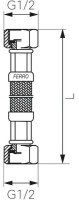 Сантехнический шланг Ferro 1/2 FF L=040 PWS3 фото №2 — интернет-магазин Desire.md