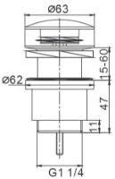 Донный клапан Frap F62-9 фото №2 — интернет-магазин Desire.md
