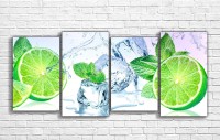 Pictură ArtDesign Lemon mint and ice 150x65cm (E-10111)
