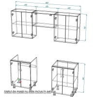 Кухонный гарнитур Smartex K1 180 White/Light Oak (30003) фото №3 — интернет-магазин Desire.md