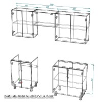Кухонный гарнитур Smartex K1 200 White (30007) фото №2 — интернет-магазин Desire.md