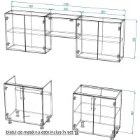 Кухонный гарнитур Smartex K1 220 Graphite (30017) фото №2 — интернет-магазин Desire.md