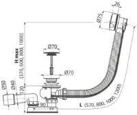 Сифон для ванны Polimat A51BM80-ADI-01 (6103064) фото №2 — интернет-магазин Desire.md