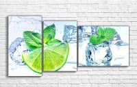 Картина ArtDesign Lime mint and ice 120x60cm (E-10110)