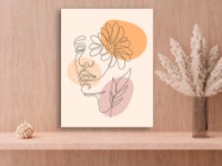 Pictură ArtDesign Lines and flower 52x67cm (PO-10033)