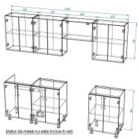Кухонный гарнитур Smartex K1 240 White/Graphite (30020) фото №3 — интернет-магазин Desire.md