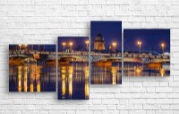 Pictură ArtDesign Night bridge 165x80cm (B-10170)