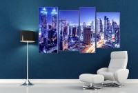 Картина ArtDesign Night City 135х78cm (B-10046)