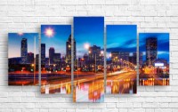 Pictură ArtDesign Night city 150x80cm (B-10267)