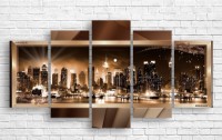 Pictură ArtDesign Night city 150x80cm (B-10271)