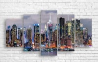 Pictură ArtDesign Night city 150x80cm (B-10274)