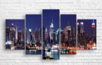 Картина ArtDesign Night city 165x90cm (B-10290)