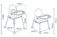 Scaun de masa 4Play E-800 Blue imaginea #2 — magazin online Desire.md