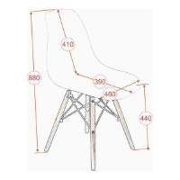 Комплект для столовой Evelin Cooper White/Bella Beech + 4 LC-021 White фото №4 — интернет-магазин Desire.md