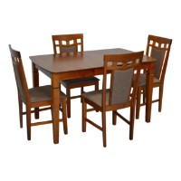 Set masă și scaune Evelin HV-27V Burnish Oak + 4 Deepa R Burnish Oak/Ekea-12