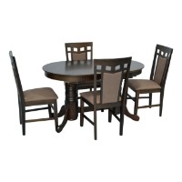 Set masă și scaune Evelin HV-31N Chocolate + 4 Deepa R Chocolate/Ekea-12