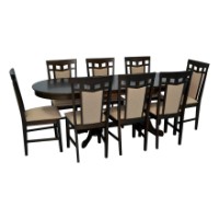 Set masă și scaune Evelin HV-31N Chocolate + 8 Deepa R Chocolate/NV-3WP