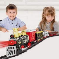 Детский набор дорога New World Retro Train Red 3 Carriages (076097) фото №2 — интернет-магазин Desire.md