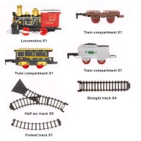 Детский набор дорога New World Retro Train Red 3 Carriages (076097) фото №3 — интернет-магазин Desire.md