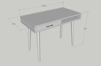 Masa de birou Trendy Carmen 105x79x55cm GTR001058 imaginea #2 — magazin online Desire.md